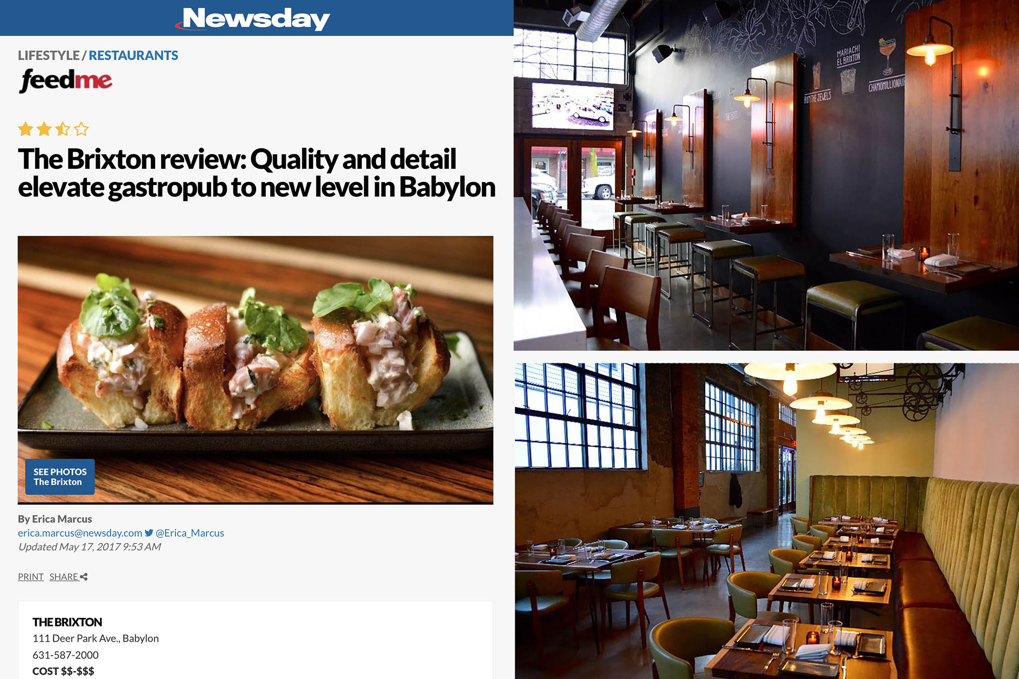 Newsday Article-Brixton spread